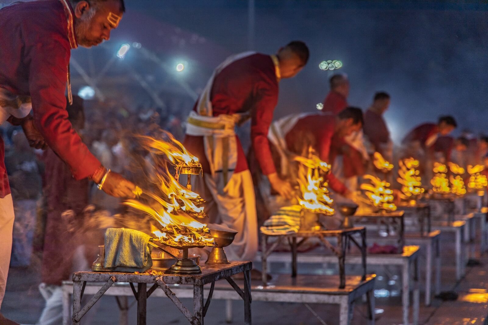 Ganga Aarti at Triveni Ghat, Rishikesh